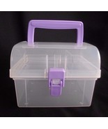 Storage Case Crafts Jewelry Make Up Organizer Small Clear 1 Removable Tray - $11.31 CAD