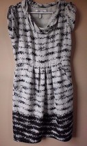 Maxandcleo Speckled Print Black Grey Dress Sleeveless Size 6 Suzanne - $24.45