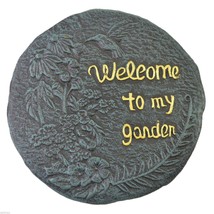 Welcome To My Garden Hummingbird Stepping Stone Plaque Cast Iron Yard &amp; ... - $23.90