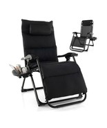 Black Zero Gravity Adjustable Lounge Chair Removable Cushion Cup Holder ... - $292.29 CAD