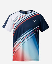 YONEX 22FW Unisex T-Shirt Badminton Clothing Apparel Sportswear Navy 223TS049U - £43.51 GBP