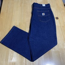 CARHARTT Men&#39;s Flame Resistant Relaxed Fit Denim Jeans 381-83 Size 38x30... - $471.26 MXN