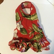 Klozees Toddler Girls Sz S Dress Halter Floral Hawaiin Cute Red - £7.88 GBP