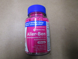 Member’s Mark Aller-Ben Tablets 25 mg Diphenhydramine HCL 600 Tablets - £9.85 GBP