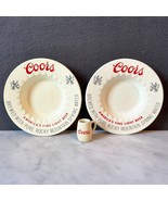 Vintage Coors Ashtrays and Tiny Mug Cream Ceramic America&#39;s Fine Light Beer - €36,63 EUR