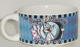 Looney Tunes Bugs Bunny Diner Coffee Mug Menu Ceramic Soup Tea 1998 Vintage - £11.92 GBP