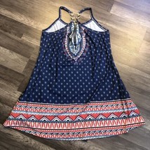 ETCYY Tank Dress Coverup Womens XL Summer Casual Multicolor Chain Straps... - $12.00