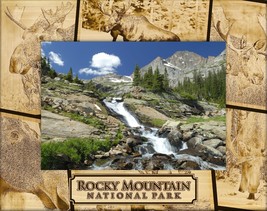 Rocky Mountains National Park Collage Laser Engraved Wood Picture Frame ... - £23.91 GBP