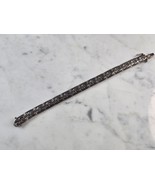 Womens Vintage Estate Sterling Silver Modernist Greek Key Bracelet, 16.4... - $1,757.03 MXN