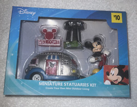 New Disney Mickey Mouse Fairy Garden Camping Decor Miniature Statuaries Kit - £7.48 GBP