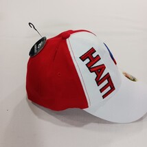Parquet Haiti Mens Back Strap White Cotton Baseball Cap Hat + Haiti Flag Bandana image 9