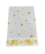 Vintage Victorian JC Penny Yellow Rose Floral Pillowcase Standard Sizing... - £11.02 GBP