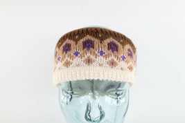 Vintage 90s Streetwear Reversible Knit Fair Isle Striped Winter Headband... - $32.62