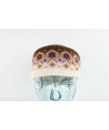 Vintage 90s Streetwear Reversible Knit Fair Isle Striped Winter Headband... - $32.62