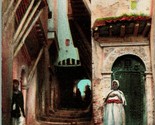 Vtg Cartolina 1910 Alger Algers Algeria La Rue Du Chameau Casbah - $15.31