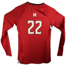 Maryland Terps Volleyball Shirt Fitted Size Small Red Long Sleeve Terrapins 22 - £32.01 GBP