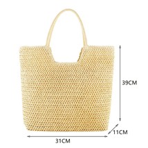 Casual Straw Woven Handbags Summer Beach Women  Underarm Bags Large Capacity Sho - £89.73 GBP