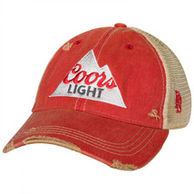 Coors Light Logo Red Colorway Trucker Hat Red - £28.97 GBP