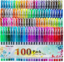 Glitter Gel Pens, 100-Color Glitter Pen Set For Making Cards, Neon Glitt... - £31.16 GBP