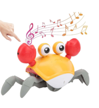 Crawling Crab Baby Toy with Music and LED Lights, Automatic Obstacle Avoidance, - £11.36 GBP