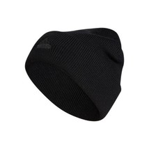 adidas Women&#39;s Holiday Shine Black Sparkle Cuff Fold Beanie Hat OS - £14.71 GBP