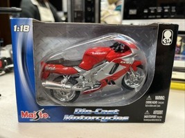 Maisto 2-WHEELERS Motorcycle 1/18 Kawasaki ZX-9T Red Fresh Metal. - £12.91 GBP