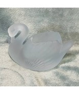 Vintage Frosted Satin Glass Swan Trinket/Toothpick Holder - $24.37 CAD