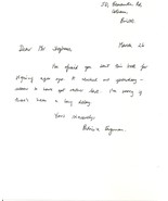 Patricia Ferguson - hand written letter signed. English Author. - £19.66 GBP