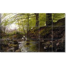 Peder Mork Monsted Country Painting Ceramic Tile Mural BTZ22881 - $150.00+