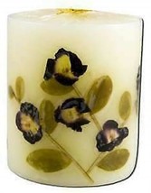 Auroshikha 3 in Pillar (2-3\/4 in x 3 in) Flower Candles Pine - £11.08 GBP