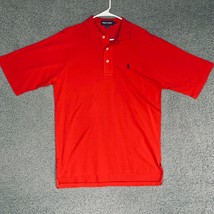 Ralph Lauren POLO GOLF Shirt Adult Medium Red Small Pony Preppy Rugby Men RP$110 - £15.82 GBP