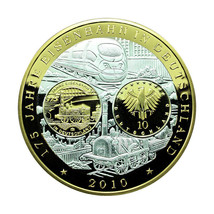 Germany 10 Euro Coin 2010 Silver 175 Years Railways in Germany Train 36mm 03894 - £38.94 GBP