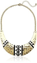 Amazon Collection Geometric Epoxy Hammered Collar Statement Necklace, 16" - $24.95