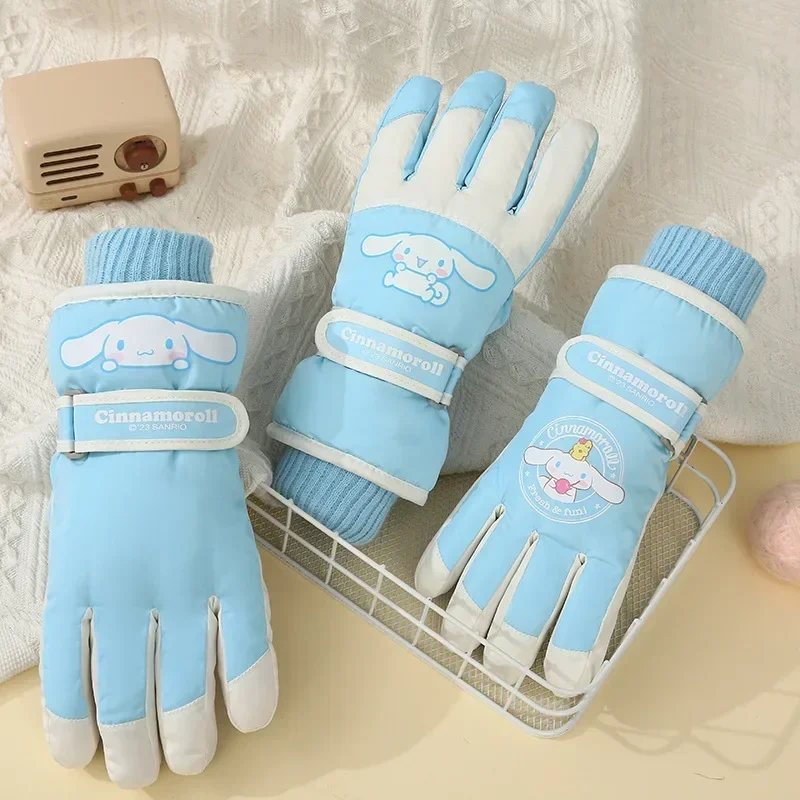 Sanrio Cinnamoroll Children Ski Gloves High Quality Winter Warm Glove Waterproof - £12.83 GBP