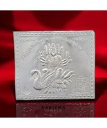 Real Silver Maha Gayatri Bisa Yantra Hindu Pooja/ Wealth Red Book Remedies - $40.43