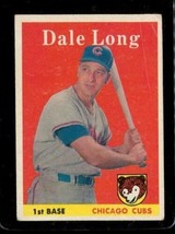 Vintage Baseball Trading Card Topps 1958 #7 Dale Long Chicago Cubs 1st Base - £9.99 GBP