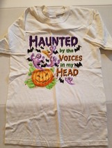  Women Halloween Short  Sleeve T Shirt Size Med NWT Haunted - $12.99