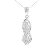 925 Sterling Silver Peanut Ground Nut Pendant Necklace - £26.68 GBP+