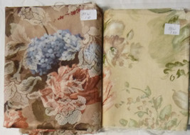 Fabric Crafting Material Drapery Weight Floral Patterns 2 Piece x 1 Yard Each - £9.43 GBP