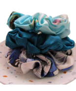 Blue Mulberry Silk Scrunchie Floral Ponytail Holder for Women Set of 3 1... - $448.76 MXN