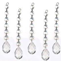 5pcs Acrylic Crystal Magnificent Ornament Hanging Garland Wedding Strand Hanging - £9.75 GBP