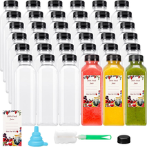 36Pcs 12Oz Plastic Juice Bottles with Caps, Reusable Juicing Bottles Cle... - $820.23 MXN