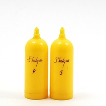 Vintage Yellow Skelgas Propane Salt and Pepper Shakers - $9.49