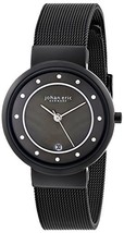 Johan Eric Women&#39;s JE6000-13-007B Arhus Black Mesh Stainless Steel Watch  - $79.95