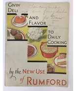 New Use of RUMFORD BAKING POWDER Cookbook - 1931 Advertising Booklet - $21.00