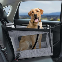 Foldable Dog Car Seat with Waterproof Pad Dog Hammock Adjustable Backseat Safety - £106.00 GBP