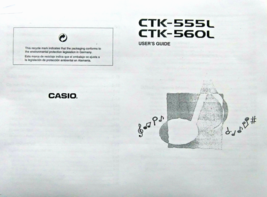 Casio CTK-555L CTK-560L Digital Piano Keyboard User&#39;s Owner&#39;s Manual Boo... - $294.81 MXN