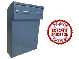 Elegant premium letterbox / mailbox W5 in GREY color - £135.46 GBP