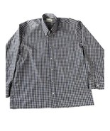 Viaggio Italy Mens Long Sleeve Large Plaid Blue White Button Up Shirt Co... - £9.54 GBP