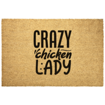 Crazy Chicken Lady Outdoor Coir Doormat, 4 Sizes - £21.62 GBP+